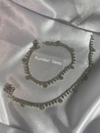 Silver sleek anklet