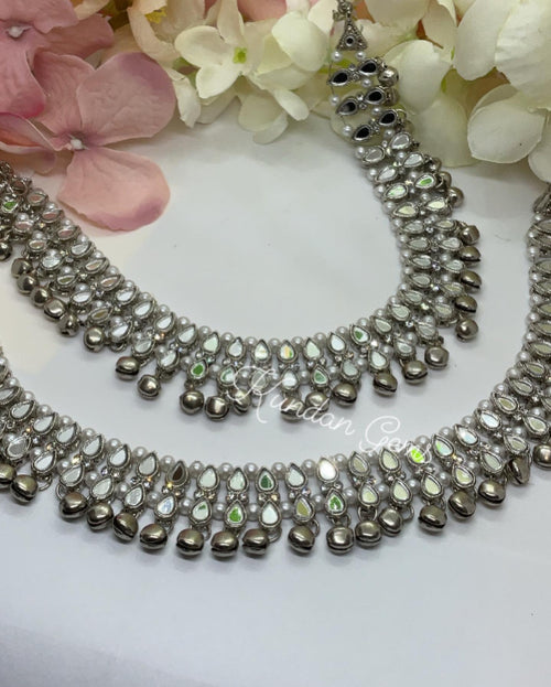 Silver Mirror anklet