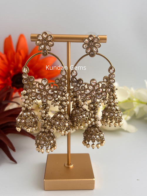 Polki Gold Jhumki