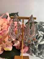 Rose Gold AD Jhumki Style earrings